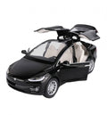 Masinuta metal mecanica, model Tesla X 90D, scara 1:22, sunete, usi mobile, capota mobila, portbagaj mobil, barlad, negru, 22