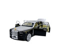 Masinuta metal mecanica, tip Rolls Royce Limuzina, Noonedibs, 3 sunete, scara 1:32, usi mobile, capota mobila, portbagaj mobi