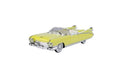 Masinuta metalica, Cadillac Eldorado Biarritz 1959, usi mobile, capota mobila, portbagajul mobil, galben, 19 cm