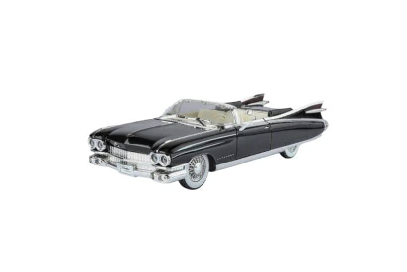 Masinuta metalica, Cadillac Eldorado Biarritz 1959, usi mobile, capota mobila, portbagajul mobil, negru, 19 cm