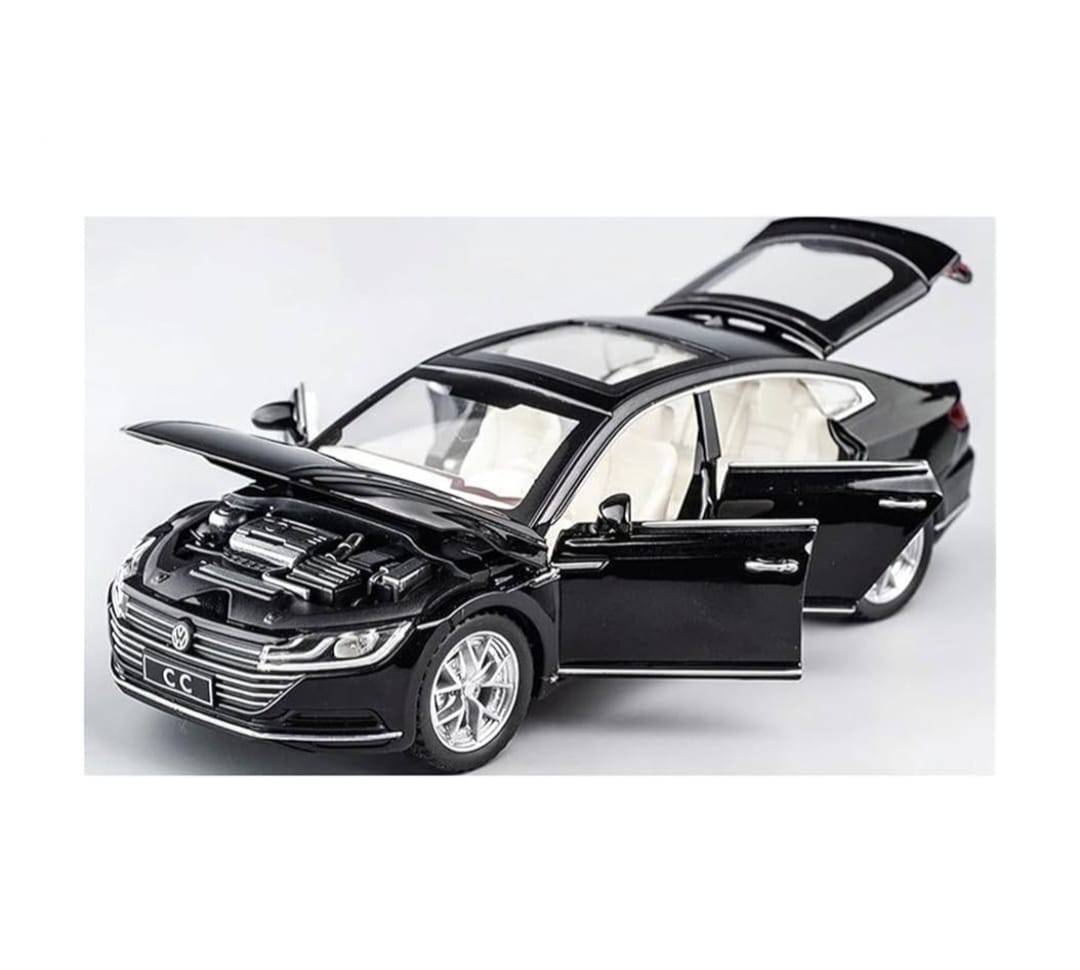Masinuta metalica, MASHASHOP Volkswagen Passat CC, faruri luminoase, negru,16x6x6cm
