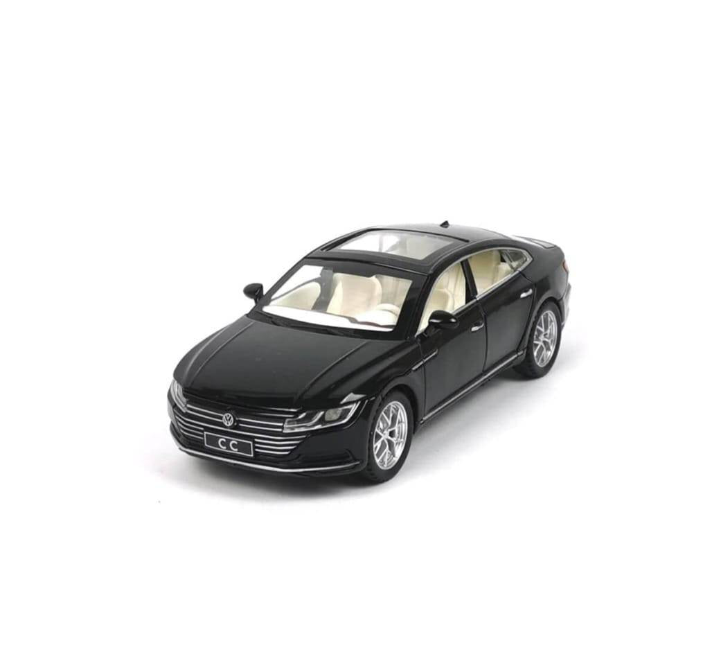 Masinuta metalica, MASHASHOP Volkswagen Passat CC, faruri luminoase, negru,16x6x6cm