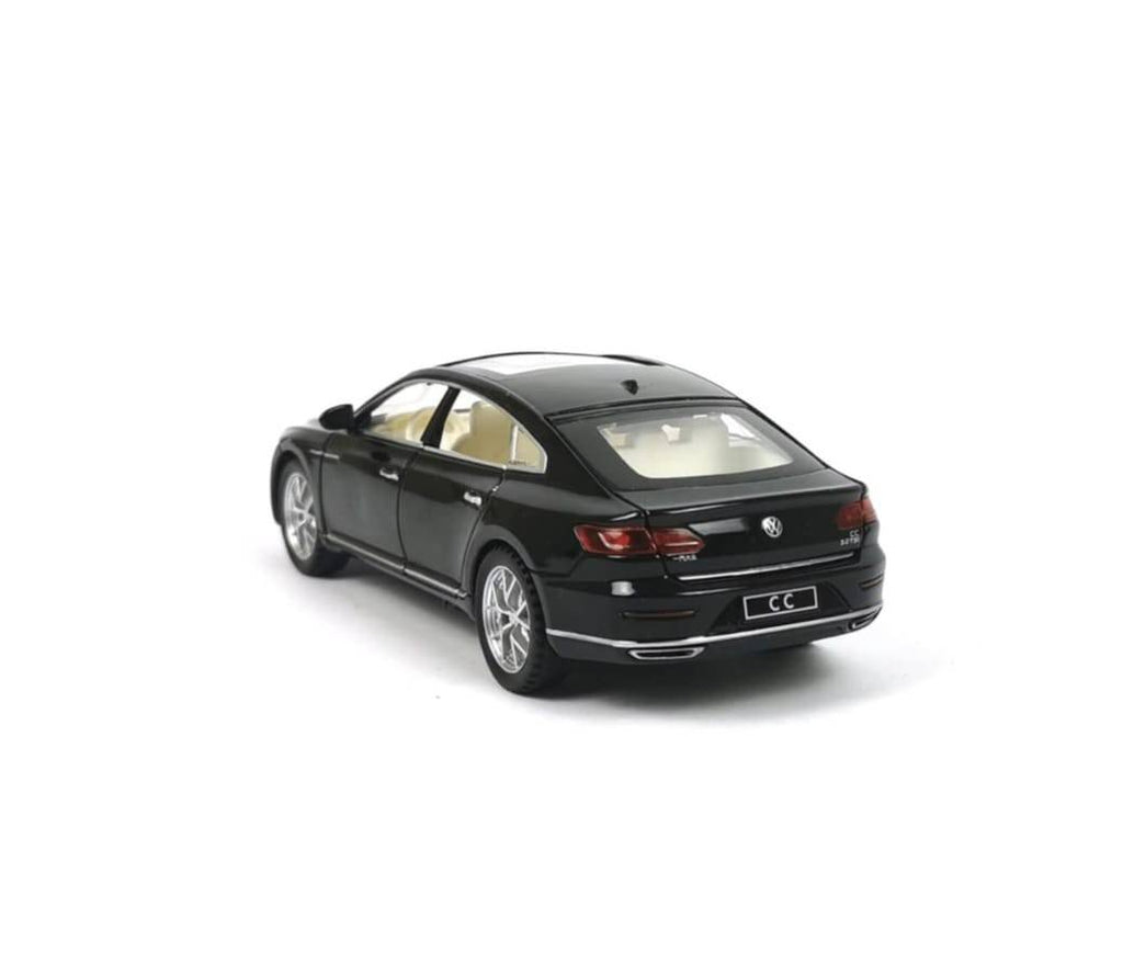 Masinuta metalica, MASHASHOP Volkswagen Passat CC, faruri luminoase, negru,16x6x6cm