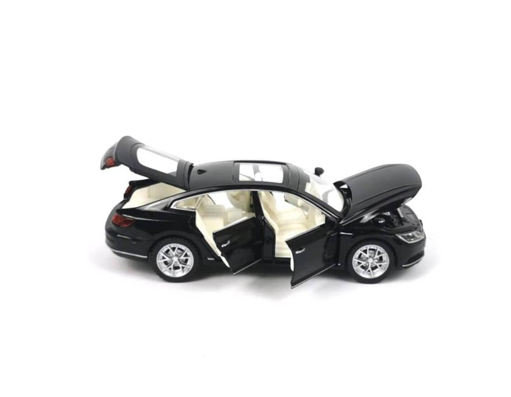 Masinuta metalica, MASHASHOP Volkswagen Passat CC, faruri luminoase, negru,16x6x6cm
