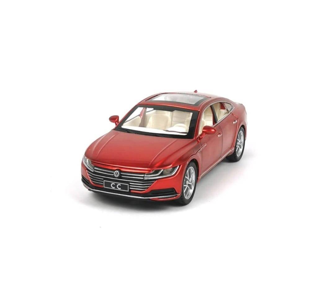Masinuta metalica, MASHASHOP Volkswagen Passat CC, faruri luminoase, rosu,16x6x6cm