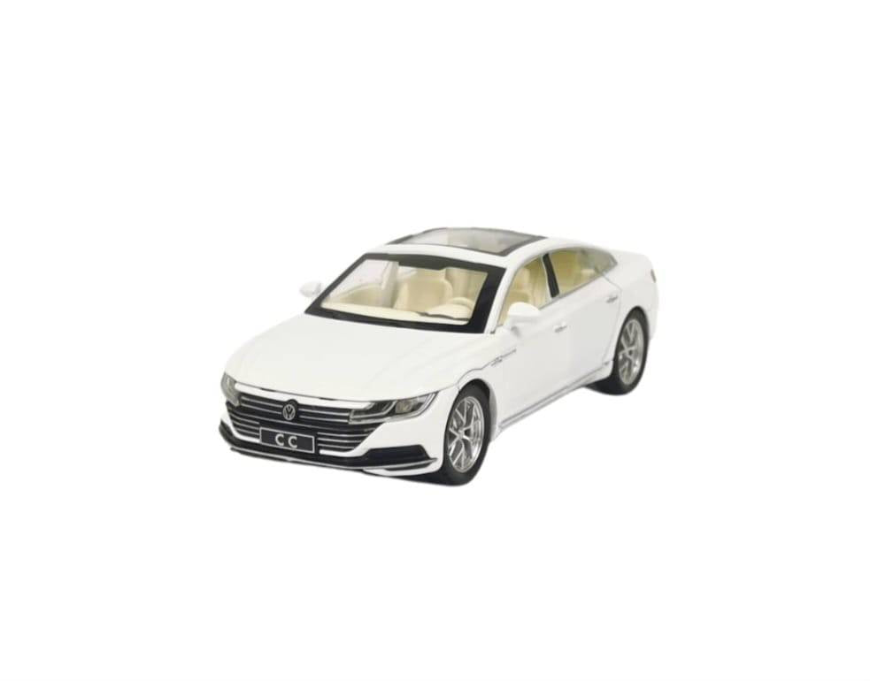 Masinuta metalica MASHASHOP Volkswagen Passat CC, sunete, usi mobile, alb, 16x6x6cm