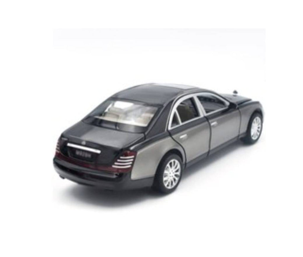 Masinuta metalica Maybach, Atlas, 1:24, usi mobil, portbagaj mobil, capota mobila, gri, 22 cm