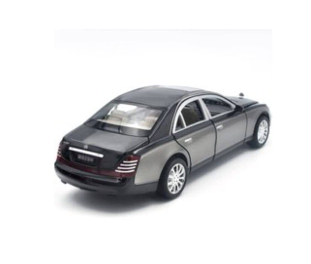 Masinuta metalica Maybach, Atlas, 1:24, usi mobil, portbagaj mobil, capota mobila, gri, 22 cm