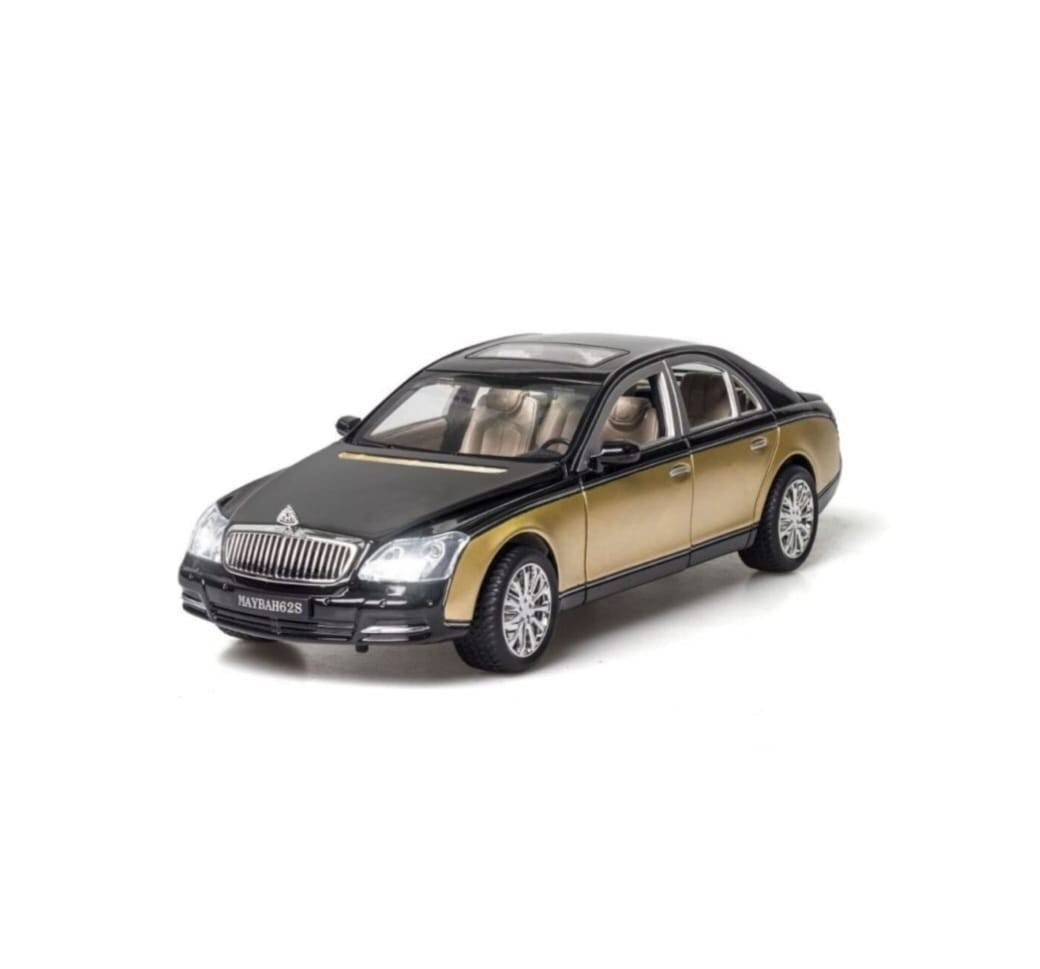 Masinuta metalica Maybach, Atlas, 1:24, usi mobil, portbagaj mobil, capota mobila, negru, 22 cm