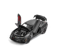 Masinuta metalica mecanica, CHEVROLET CAMARO, 2 usi mobile, capota mobila, portbagajul mobil, negru, 20 cm