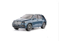 Masinuta metalica mecanica, Jeep Mercedes GLE 350, 1:24, usi mobile, capota mobila, portbagajul mobil, turcoaz, 20 cm