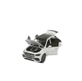 Masinuta metalica mecanica, Jeep Mercedes GLE 350, 1:24, usi mobile, capota mobila, portbagajul mobil, alb, 20 cm