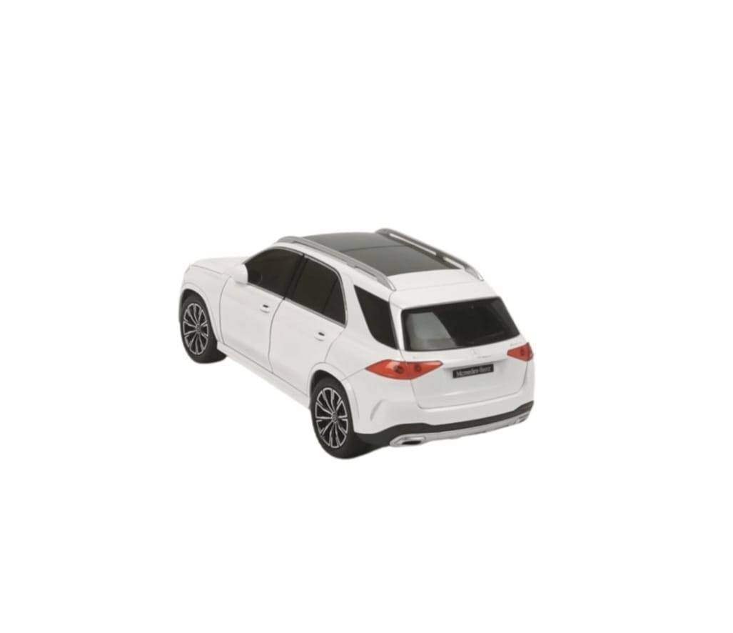 Masinuta metalica mecanica, Jeep Mercedes GLE 350, 1:24, usi mobile, capota mobila, portbagajul mobil, alb, 20 cm