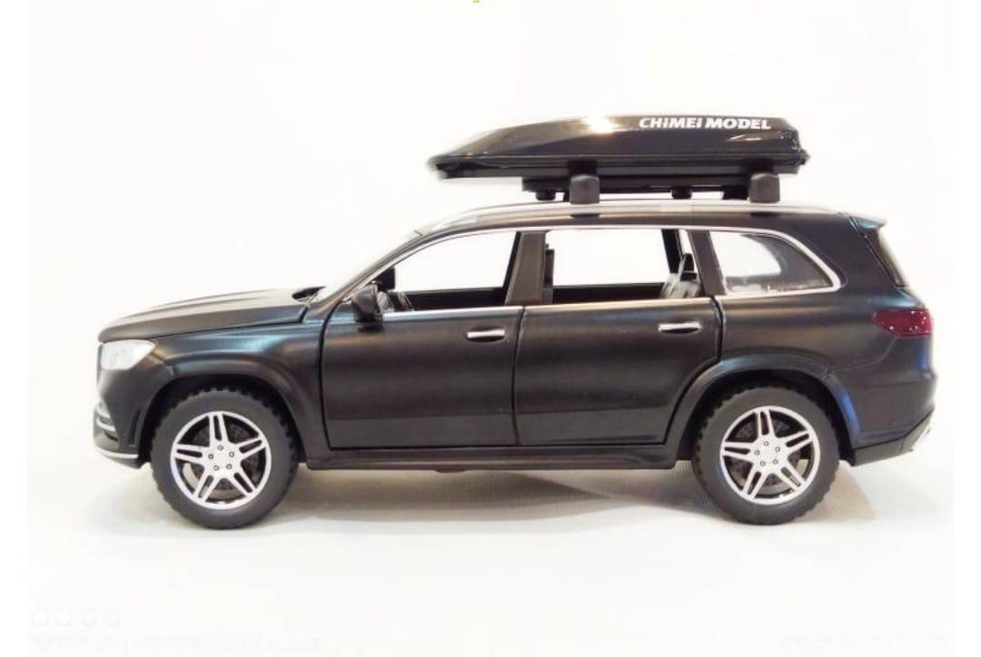 Masinuta metalica , tip Mercedes Benz GLS580, lumini si sunete, usi , capota mobila, portbagajul mobil, negru, 17 cm