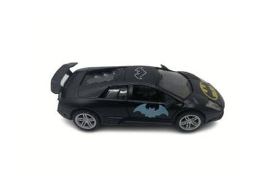 Masinuta metalica tip Batman, cu sunete si lumini, 12 cm
