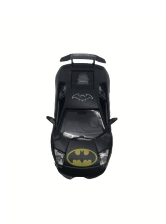 Masinuta metalica tip Batman, cu sunete si lumini, 12 cm