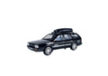 Masinuta metalica, Volkswagen Santana, scara 1:32, usi mobile, capota mobila, portbagaj mobil, negru, 15.5 cm