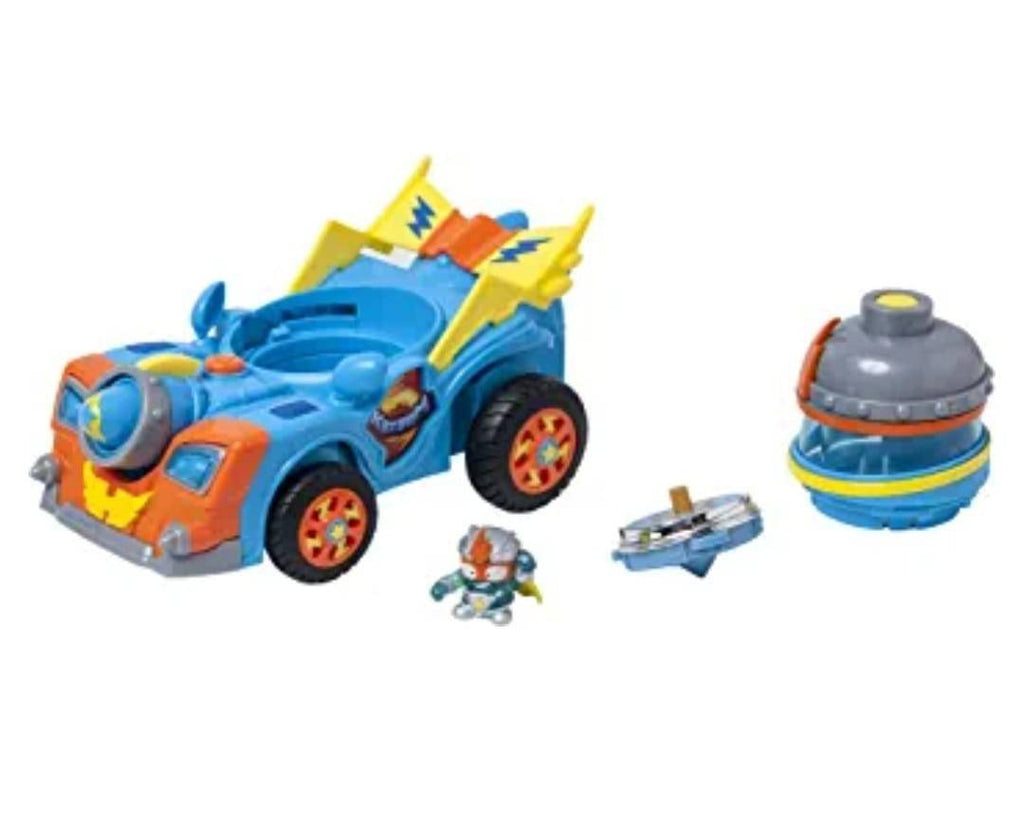 Masinuta si figurina, SuperThings, seria Rivals of Kaboom, albastru, 19 cm