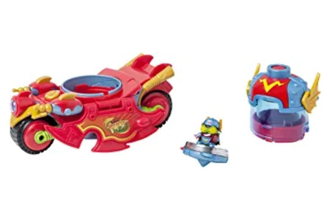 Masinuta si figurina, SuperThings, seria Rivals of Kaboom, rosu, 19 cm