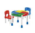 Masuta cuburi lego 2 in 1, 2 scaunele, MASHASHOP, multicolor