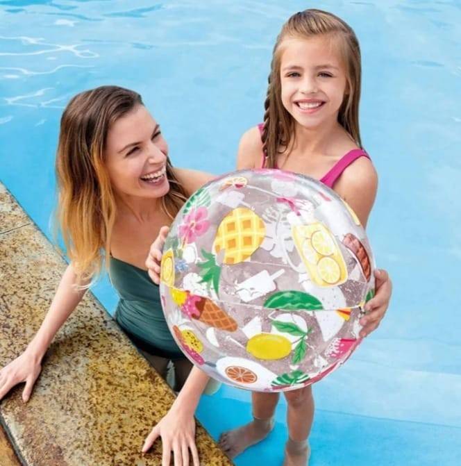 Minge gonflabila de plaja , model Multicolor, Intex, 51 cm