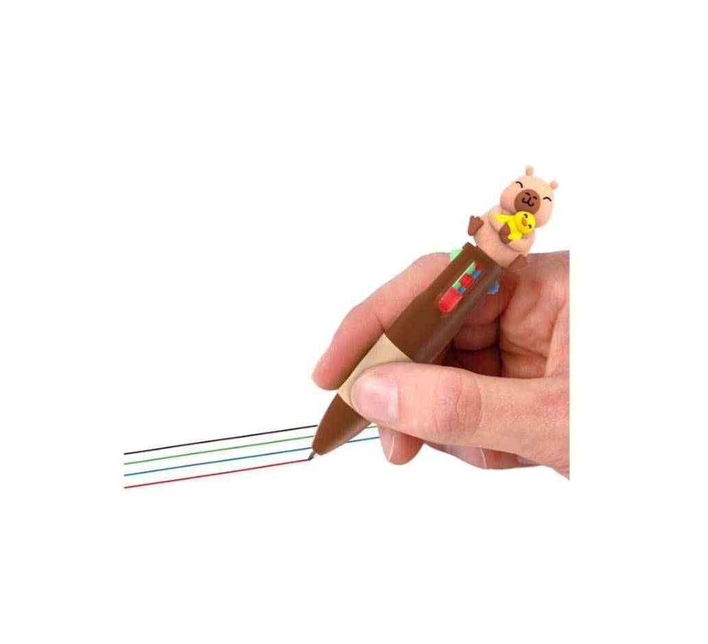 Mini pix, Capybara cu 4 culori cu topper, 1buc