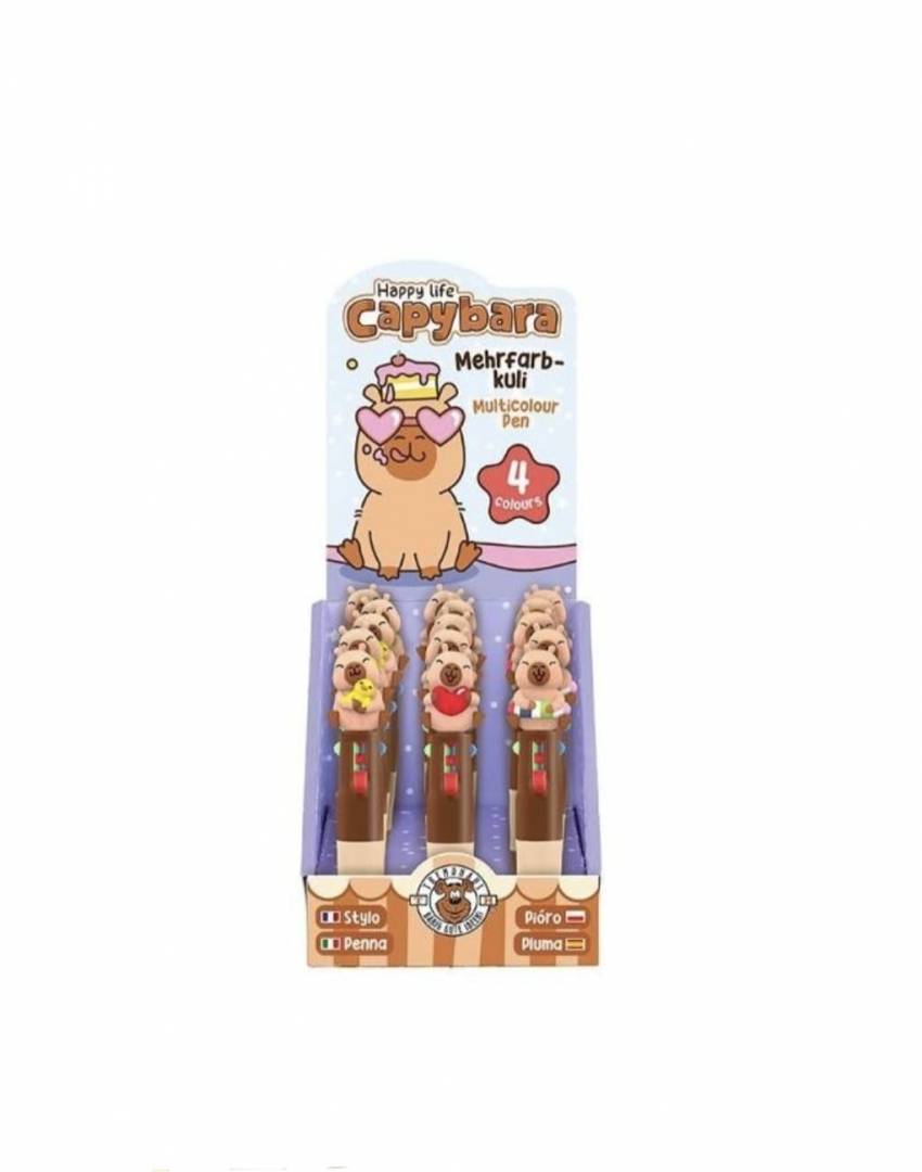 Mini pix, Capybara cu 4 culori cu topper, 1buc