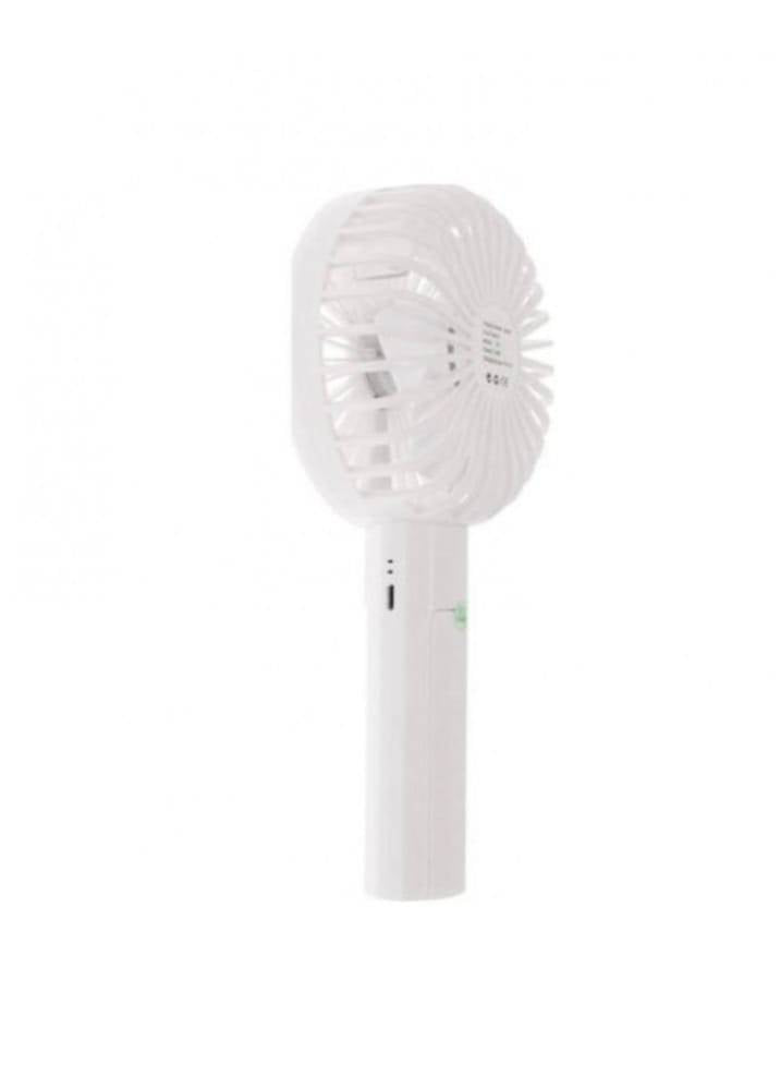 Mini ventilator cu pulverizare si suport de telefon, cablu USB, Alb