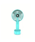 Mini ventilator cu pulverizare si suport de telefon, cablu USB, Bleu