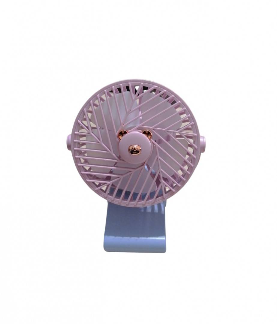 Mini Ventilator de masa cu acumulator, cablu USB, 3 viteze, mov