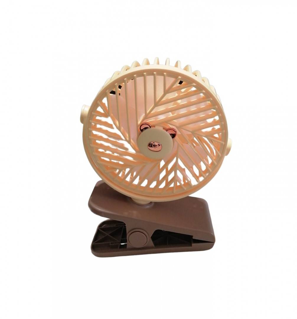 Mini Ventilator de masa Timeless Tools cu acumulator, cablu USB, 3 viteze, galben