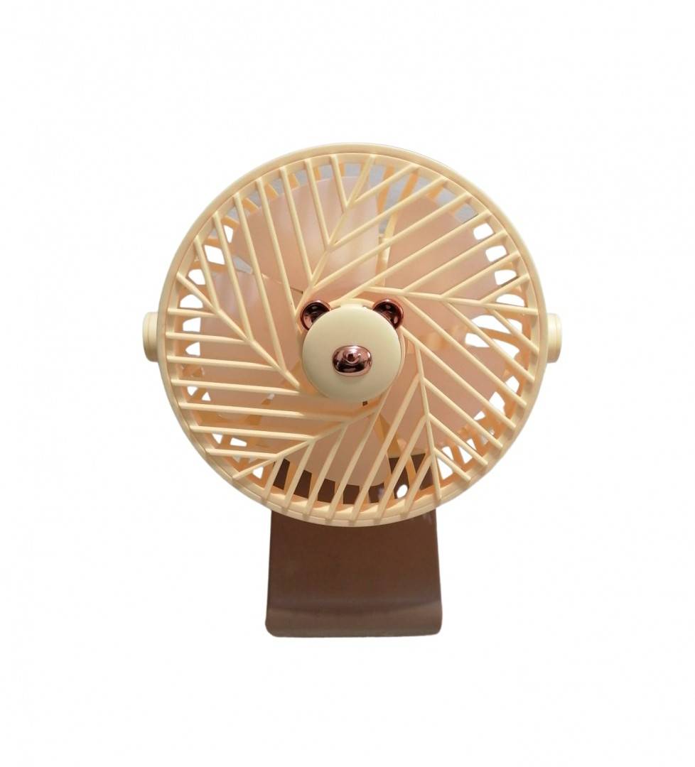 Mini Ventilator de masa Timeless Tools cu acumulator, cablu USB, 3 viteze, galben
