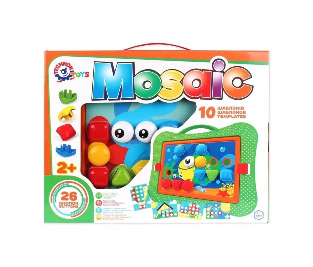 Mosaic pentru copii, Technok Toys, 36 elemente, multicolor