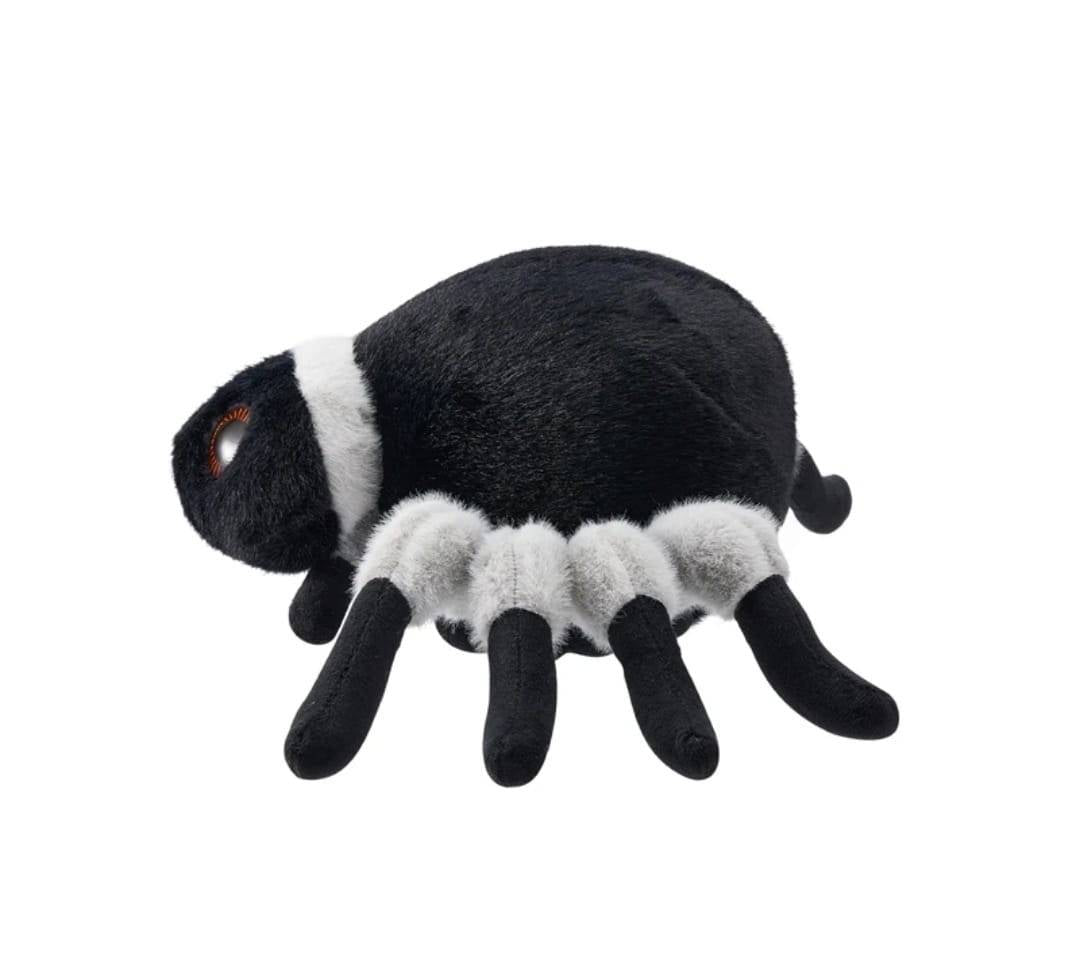 Paianjen de plus, gri/negru, 21 cm