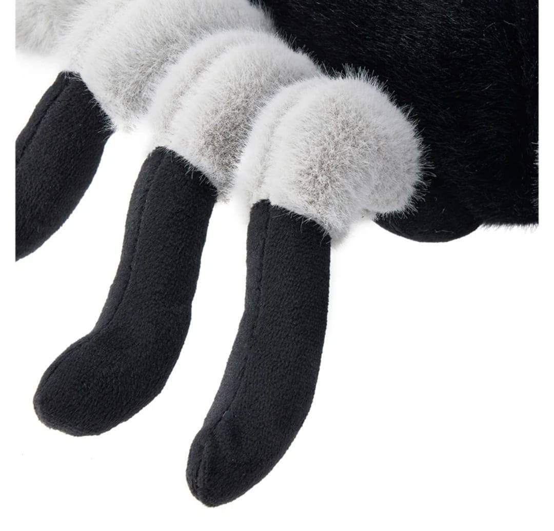 Paianjen de plus, gri/negru, 21 cm