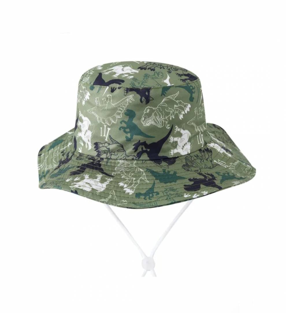 Palarie de soare pentru copii, imprimeu Dino, bumbac, 48 - 50 cm, 2 ani - 4 ani