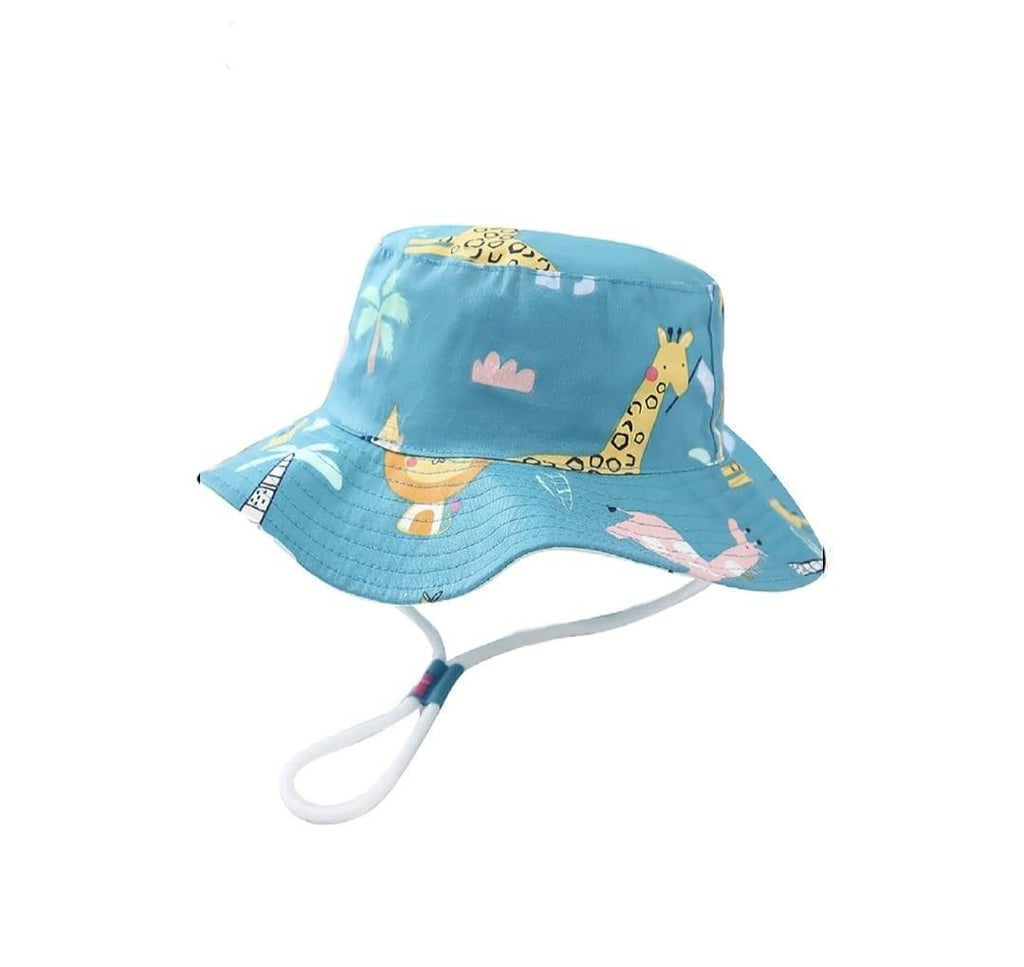 Palarie de soare pentru copii, imprimeu Girafa, bumbac, 48 - 50 cm, 2 ani - 4 ani