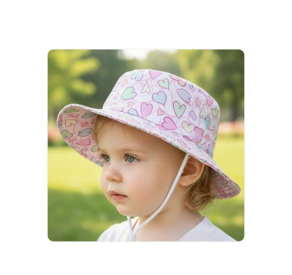 Palarie de soare pentru copii, imprimeu Ponei, bumbac, 48 - 50 cm, 2 ani - 4 ani