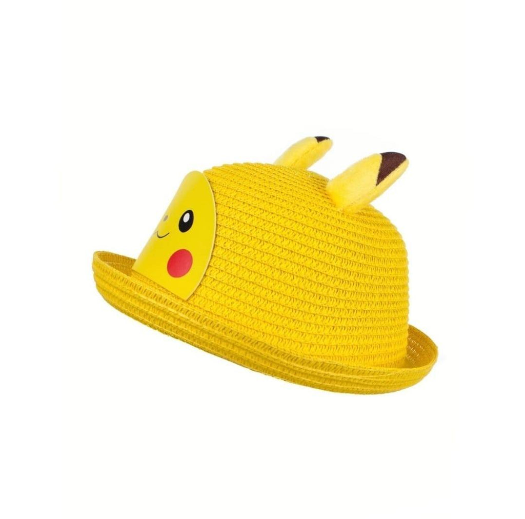 Palarie paie, model Pikachu, galben, 50 cm, 1-3 ani