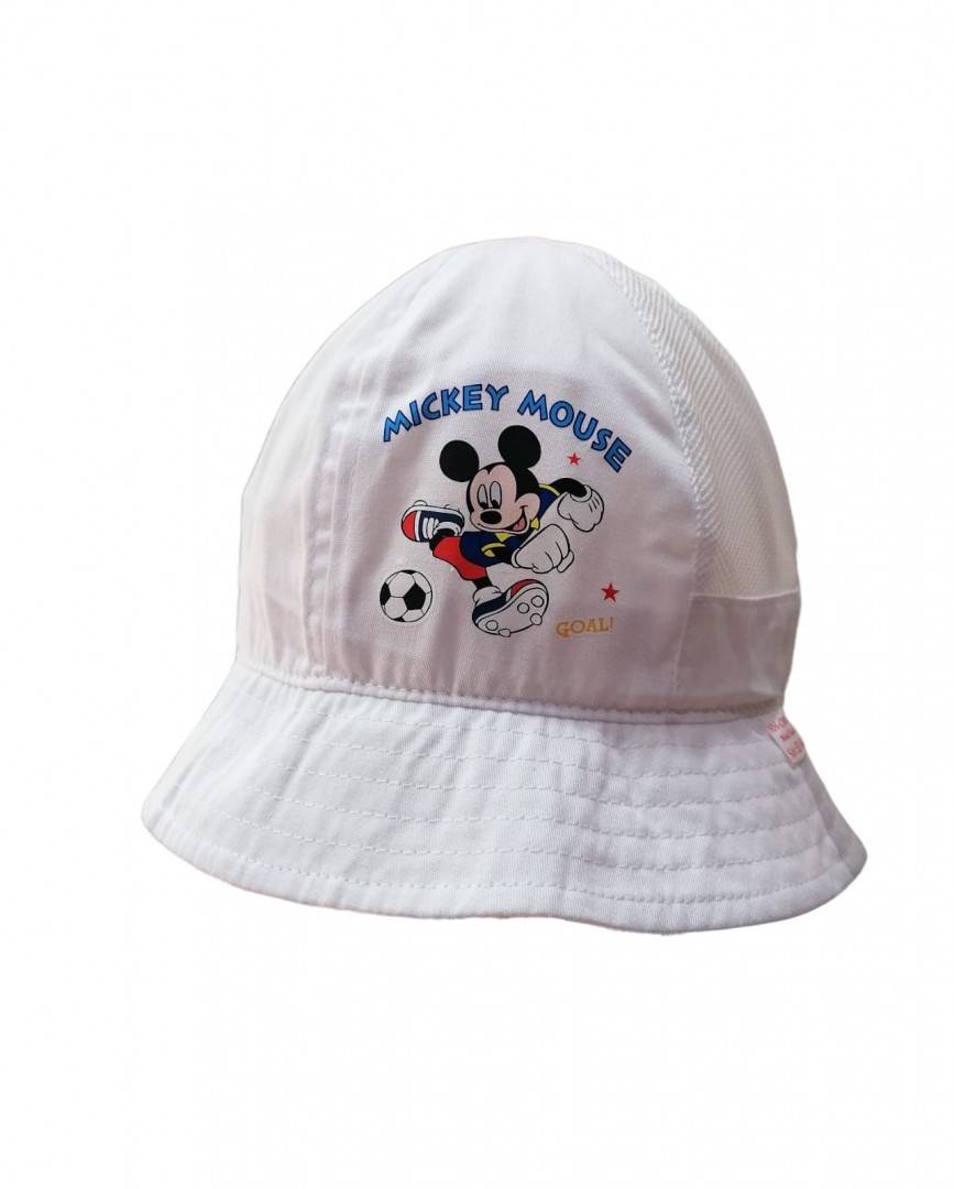 Palarie pentru baieti, model Mickey, de vara, bumbac, 54 cm, 2 ani - 4 ani