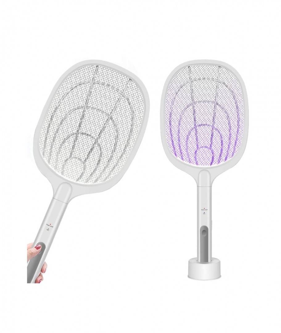 Paleta electrica anti-insecte, incarcare USB, alb, 52 cm