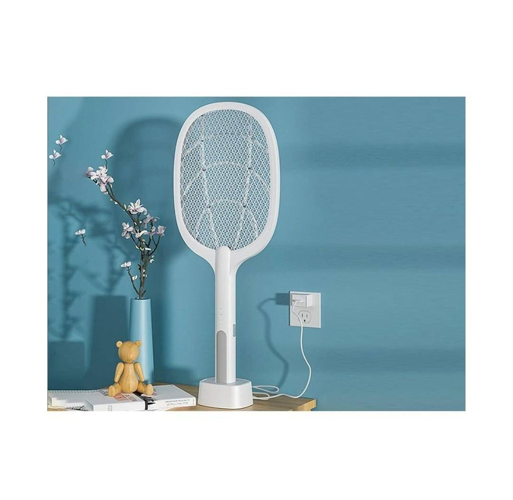 Paleta electrica anti-insecte, incarcare USB, alb, 52 cm