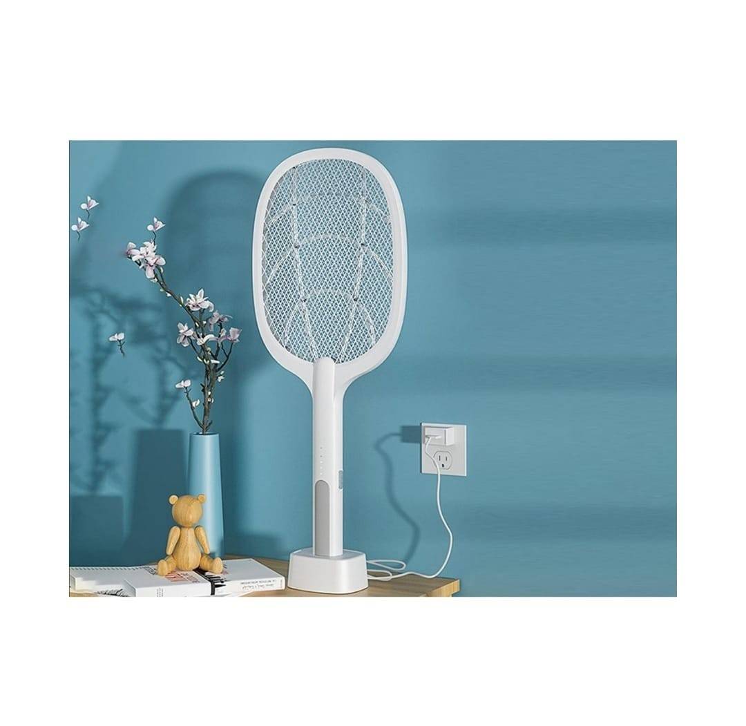 Paleta electrica anti-insecte, incarcare USB, alb, 52 cm