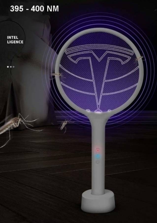 Paleta electrica anti tantari si insecte 2IN1cu lumina inclusa, stativ birou, USB, utilizare manuala sau automata acumulator 