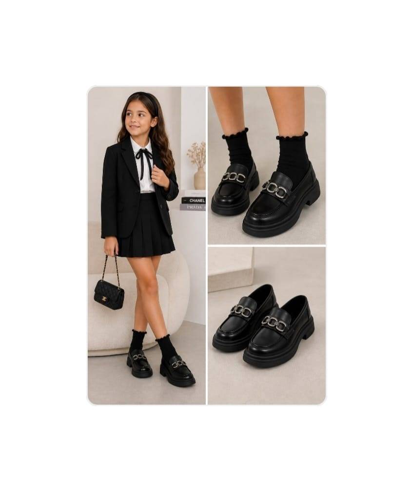 Pantofi casual pentru fetite, Apawwa ABC3733R, negru, marimea 31 - marimea 36