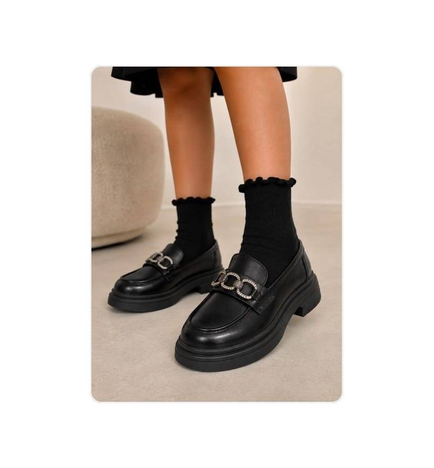 Pantofi casual pentru fetite, Apawwa ABC3733R, negru, marimea 31 - marimea 36