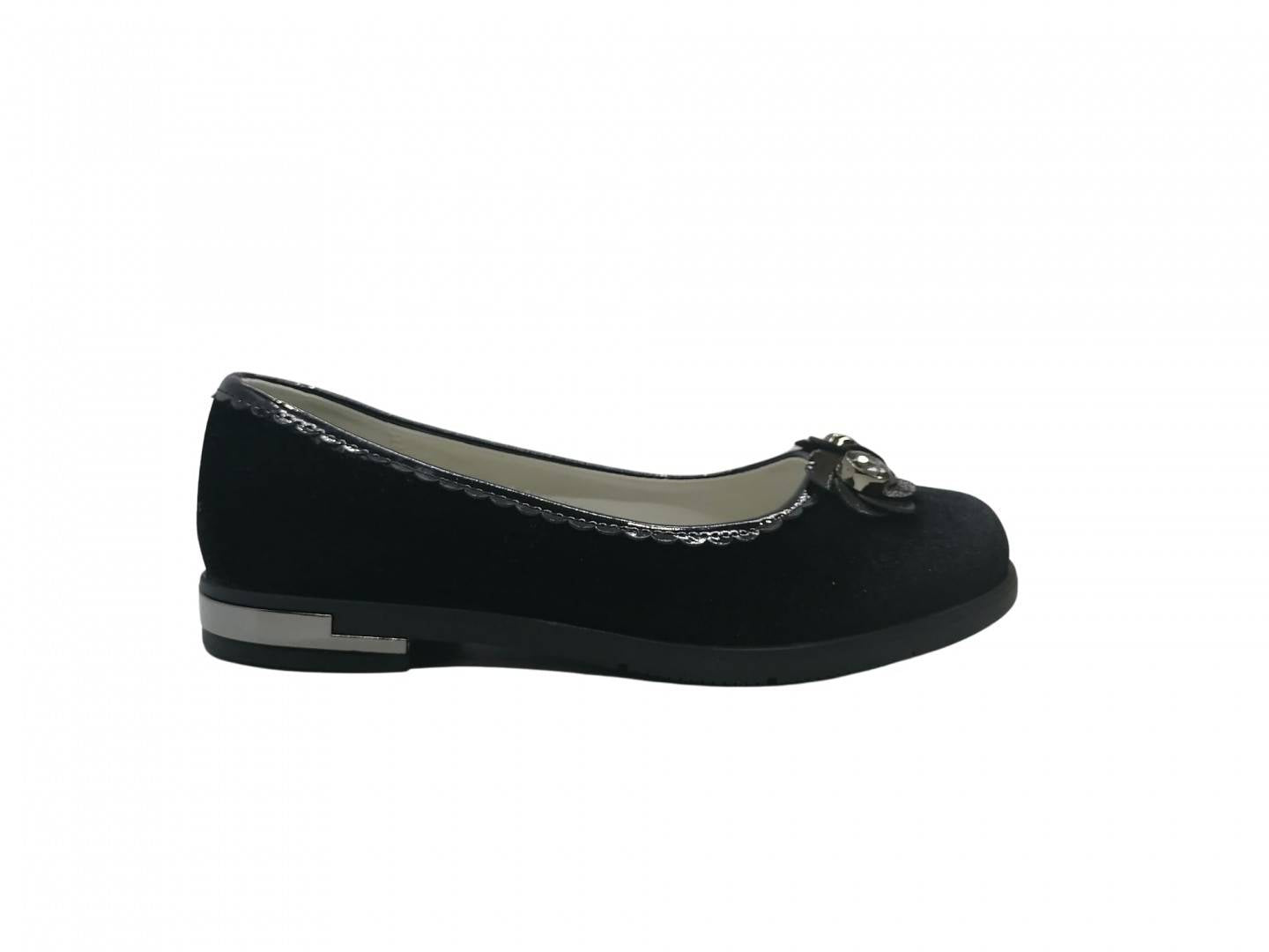 Pantofi catifea, pentru fetite, Tomm 52A, negru, marimea 33 - 36