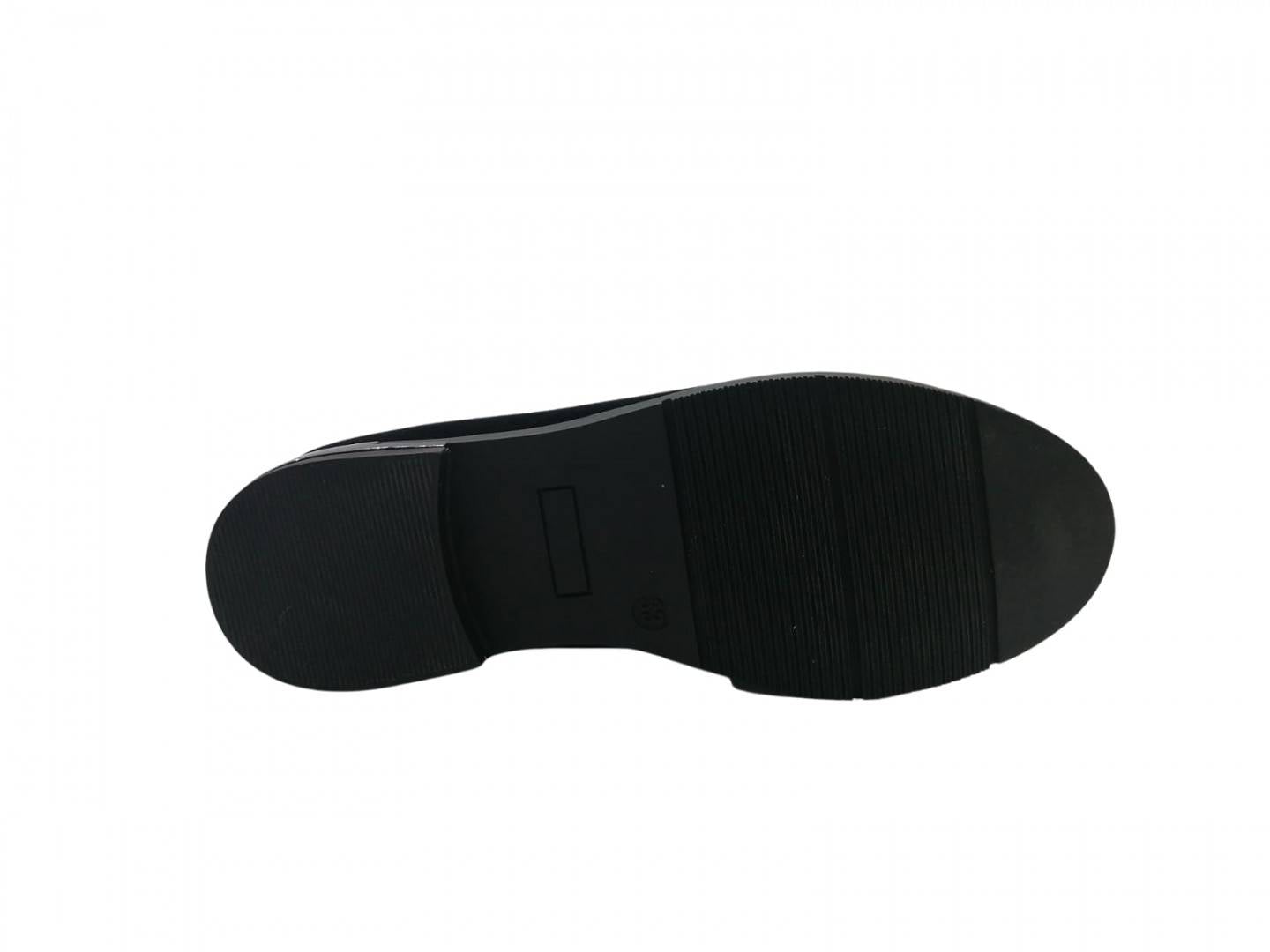 Pantofi catifea, pentru fetite, Tomm 52A, negru, marimea 33 - 36