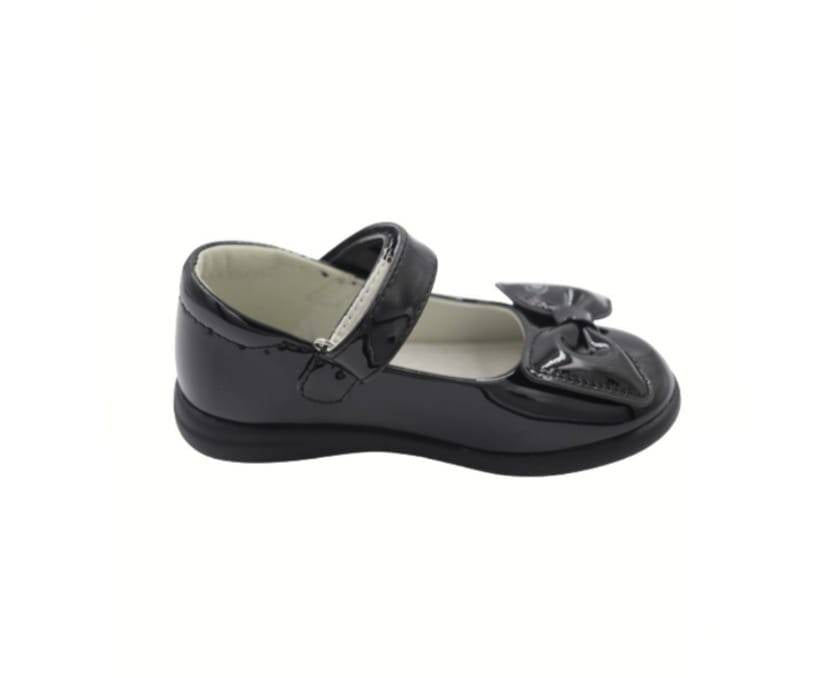 Pantofi de lac, cu fundita, Apawwa MC263, negru, marimea 32 - 37