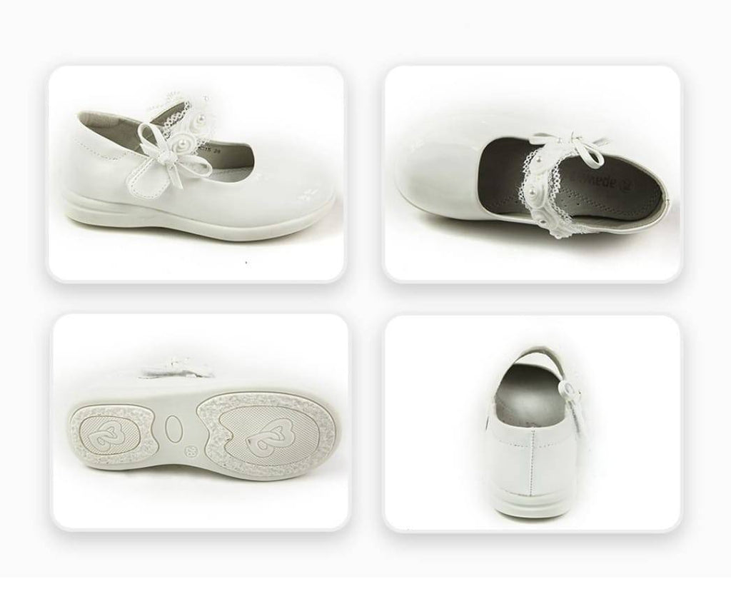 Pantofi de lac pentru fetite, Apawwa MC16, alb, 32 EU - 37 EU